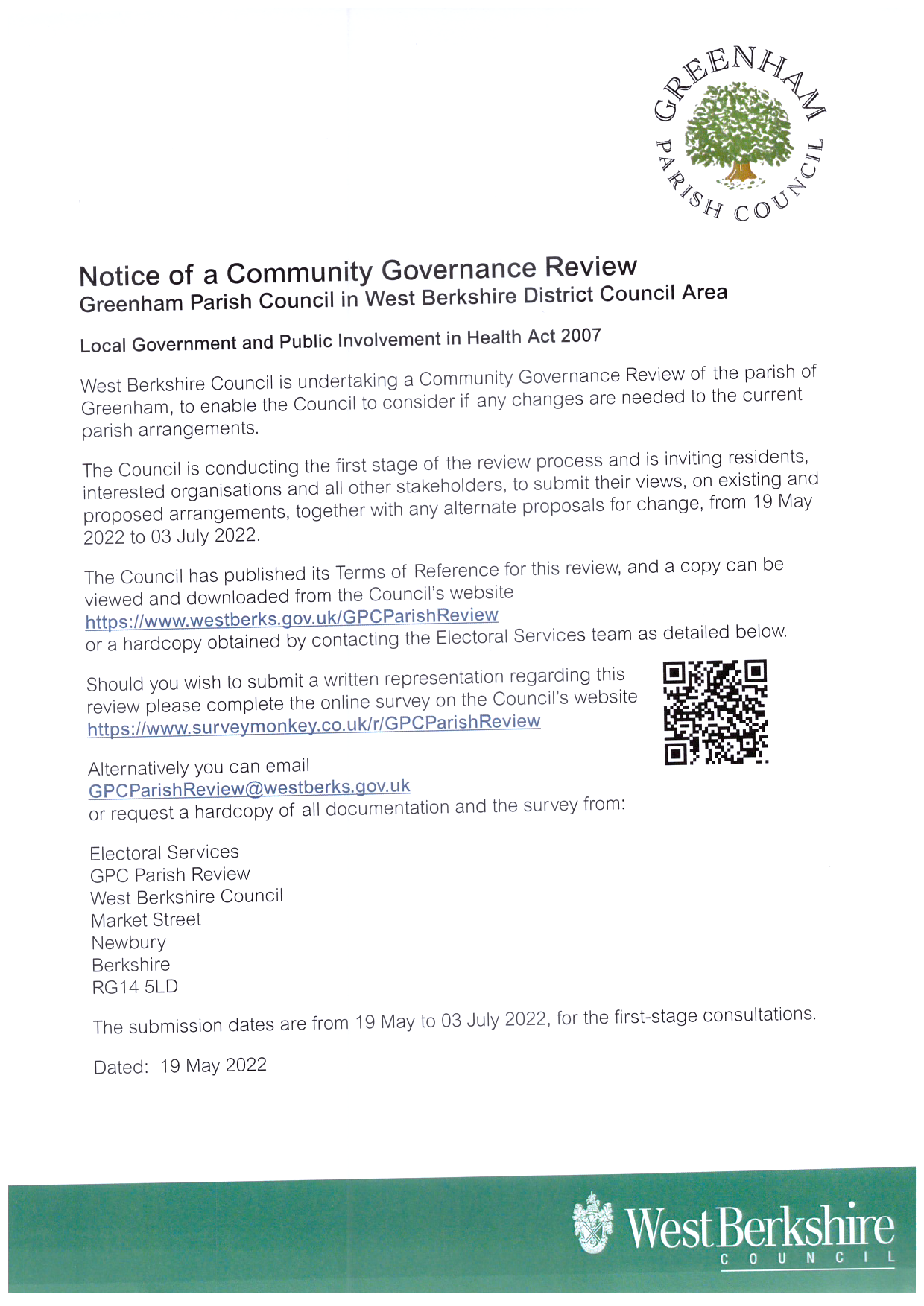 Wests Berkshire Community Governance review